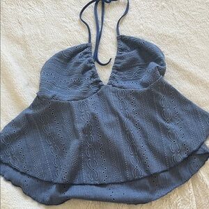 Blue Halter Top